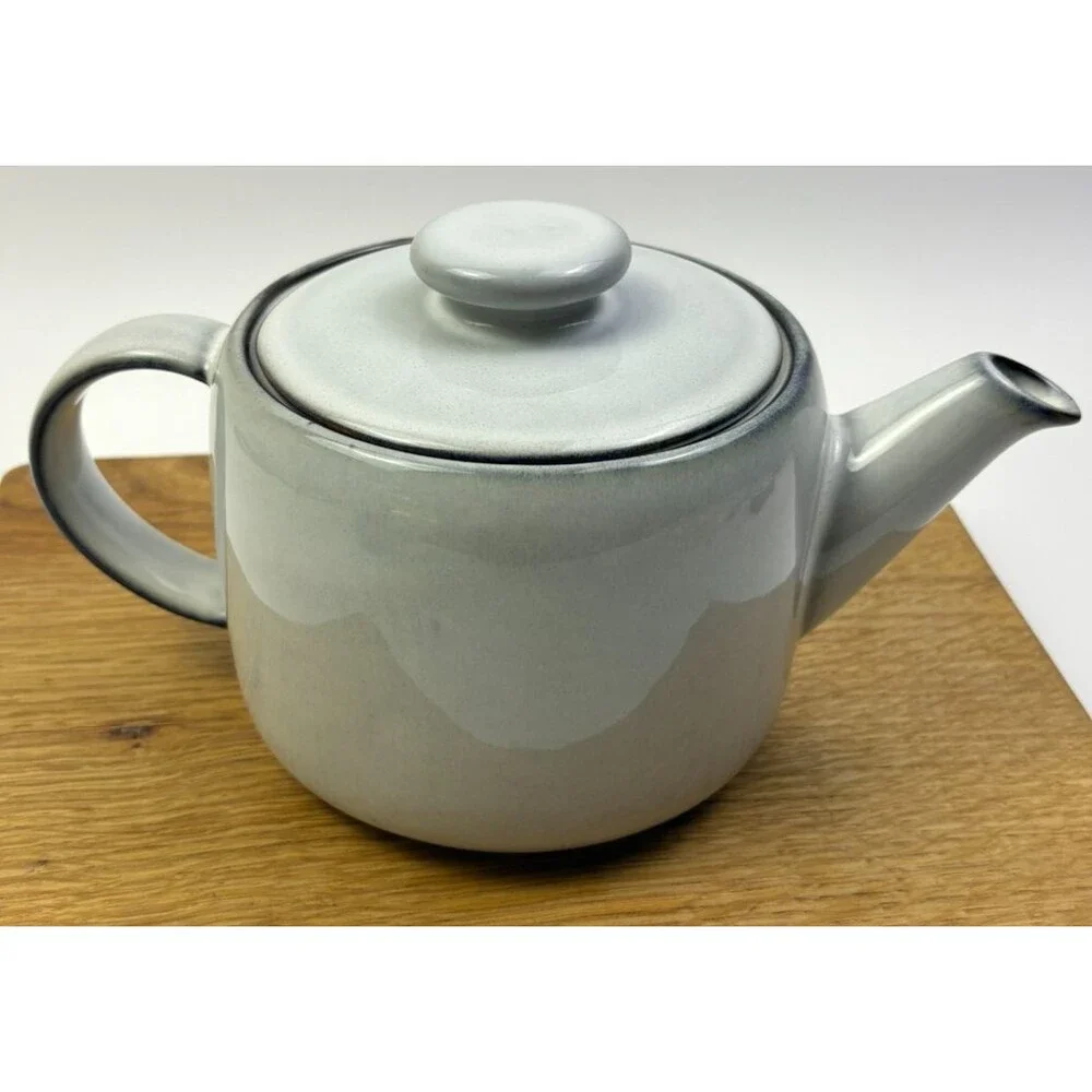 IKEA GLADELIG Gray Stoneware Teapot 1.3 Qt Scandinavian Modern